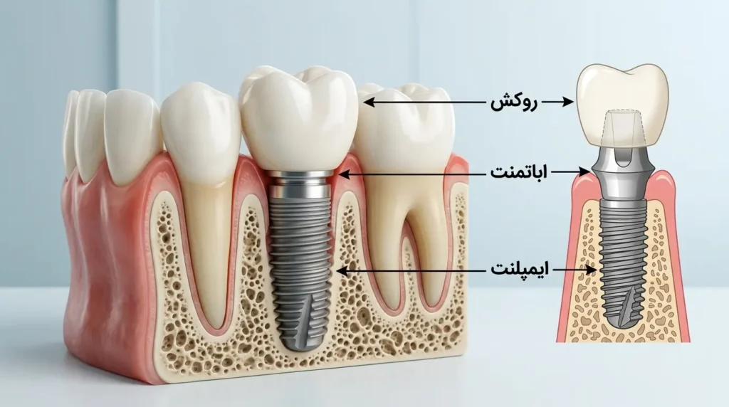 اجزای ایمپلنت دندان